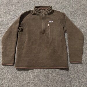 Patagonia Better Sweater 1/4 Zip Fleece Pullover Brown Mens M 25522